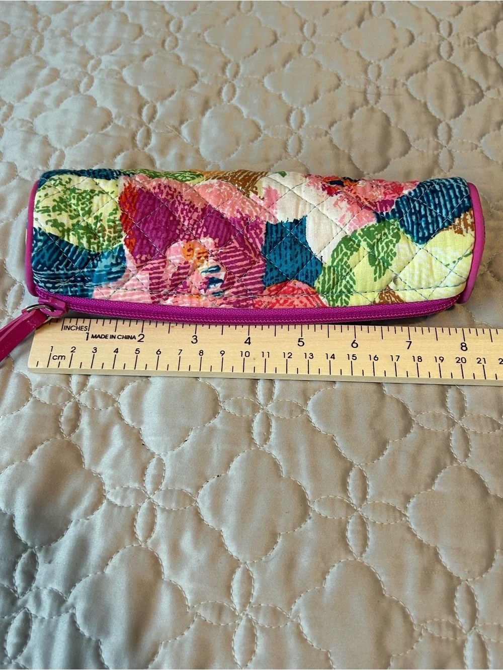 Vera Bradley quilted cotton cosmetic or pencil case